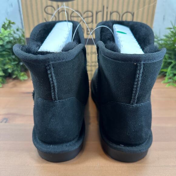 Kirkland Signature Women's Black Shearling Scalloped Edge Boots Size 9 - Picture 5 of 7